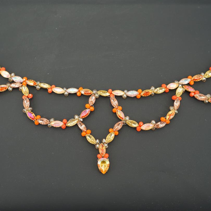 Wedding hair pin for bride, Orange pearl bridal piece, Wedding accessories, Bridal jewelry