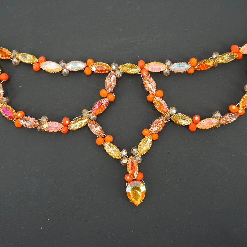 Wedding hair pin for bride, Orange pearl bridal piece, Wedding accessories, Bridal jewelry