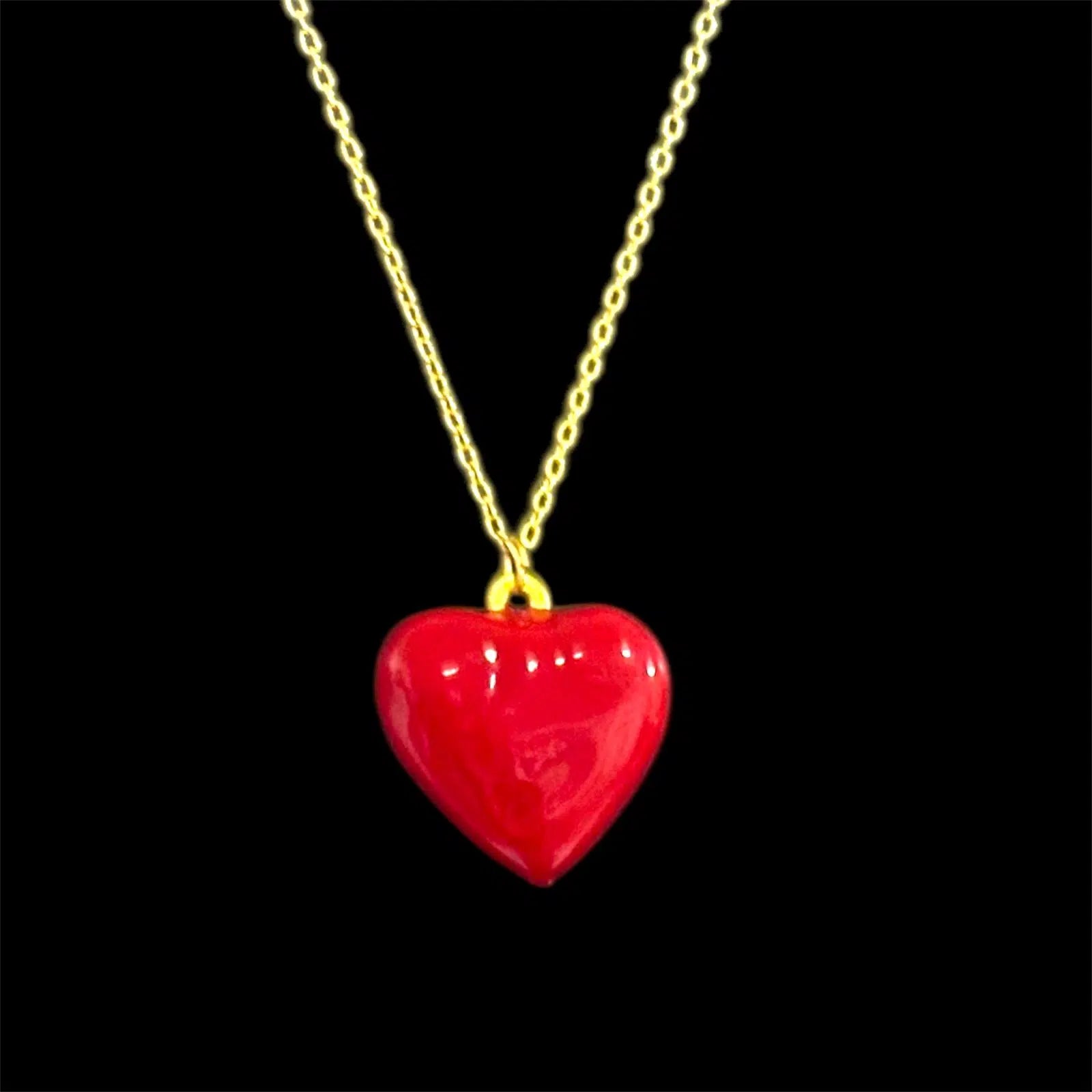 Collier coeur - Chaine en acier inoxydable