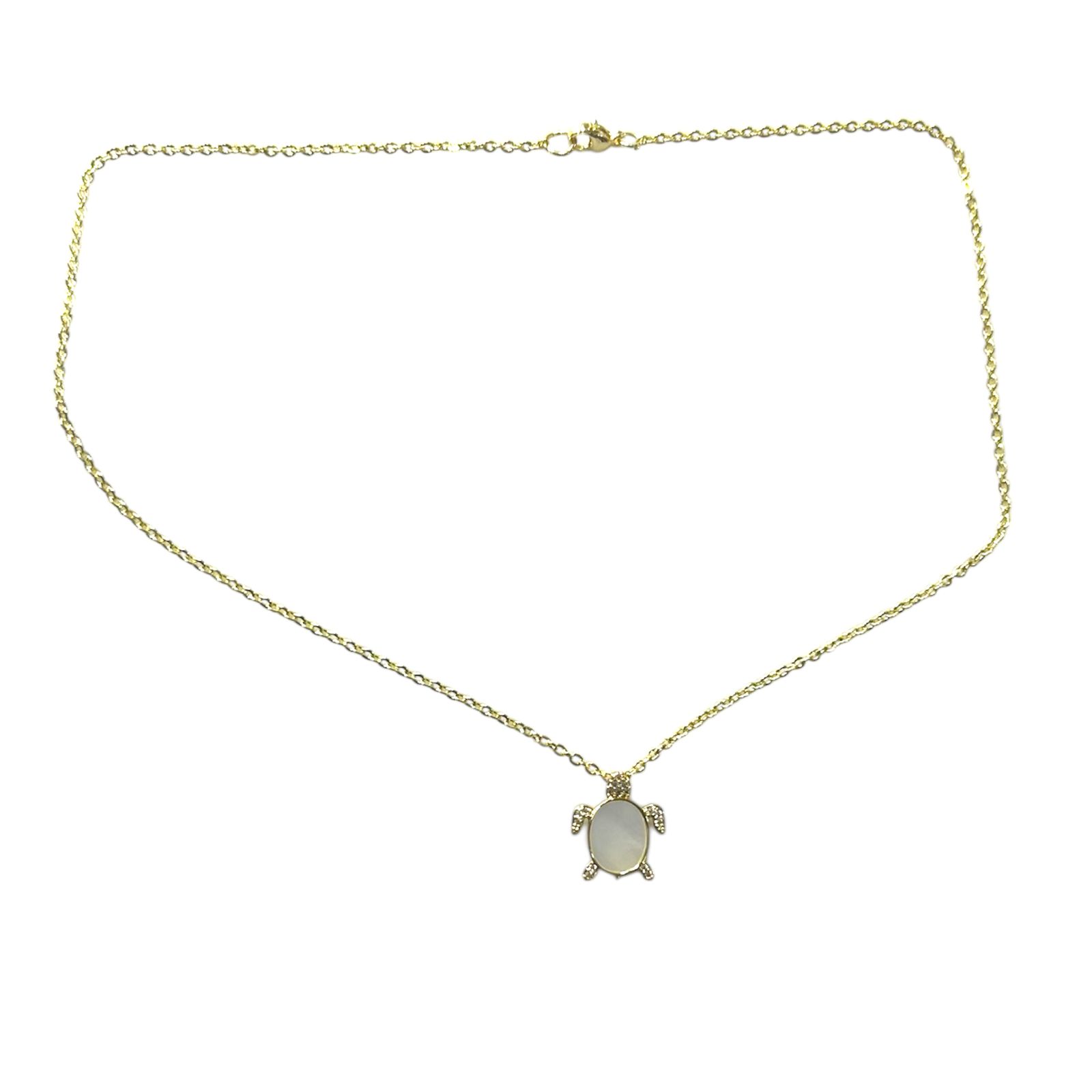 Collier tortue chaine en acier inoxydable