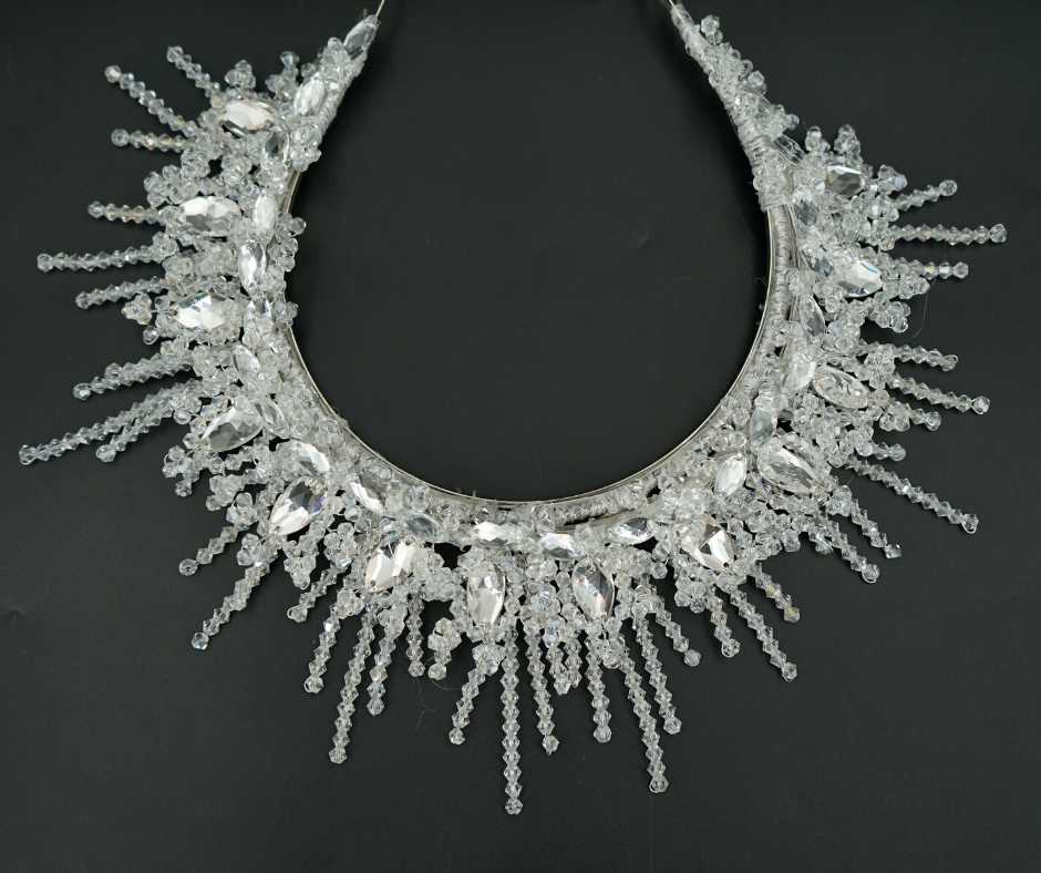 White bridal crown, Sun model