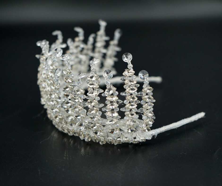 تاج العروس الأبيض. نموذج زهري