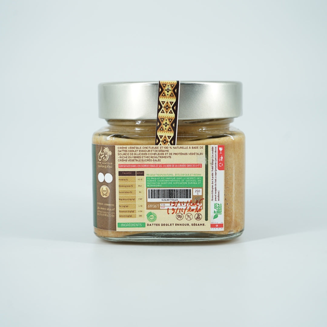 Crème Cacahu Datte Bio Sans Gluten et Raffinés Délicieuse et Naturelle