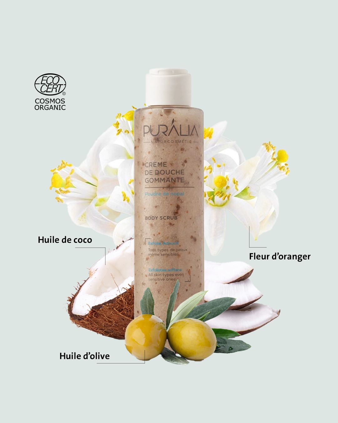crème gommante bio pour une peau douce et éclatante