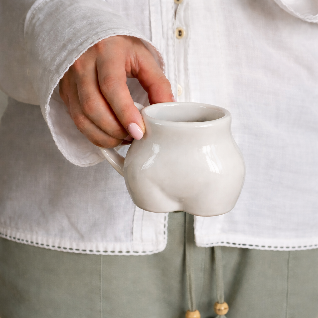 Tasse Booty en céramique blanche