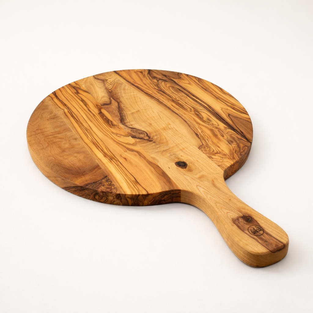Planche à pizza en bois d'olive