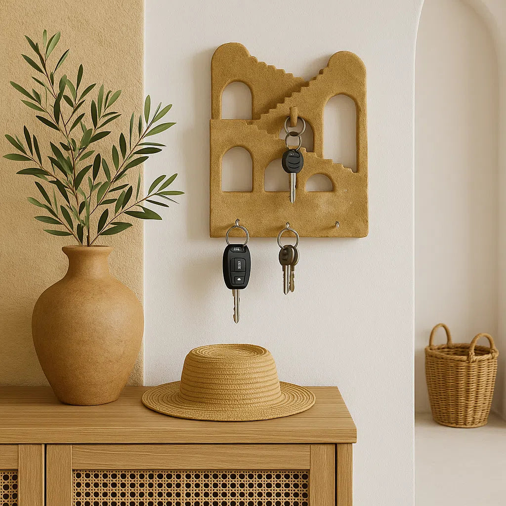 Porte-clés mural - Arcades - Finition terre cuite