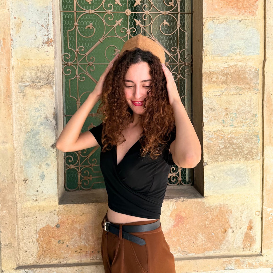 Chechia tunisienne Beige En laine