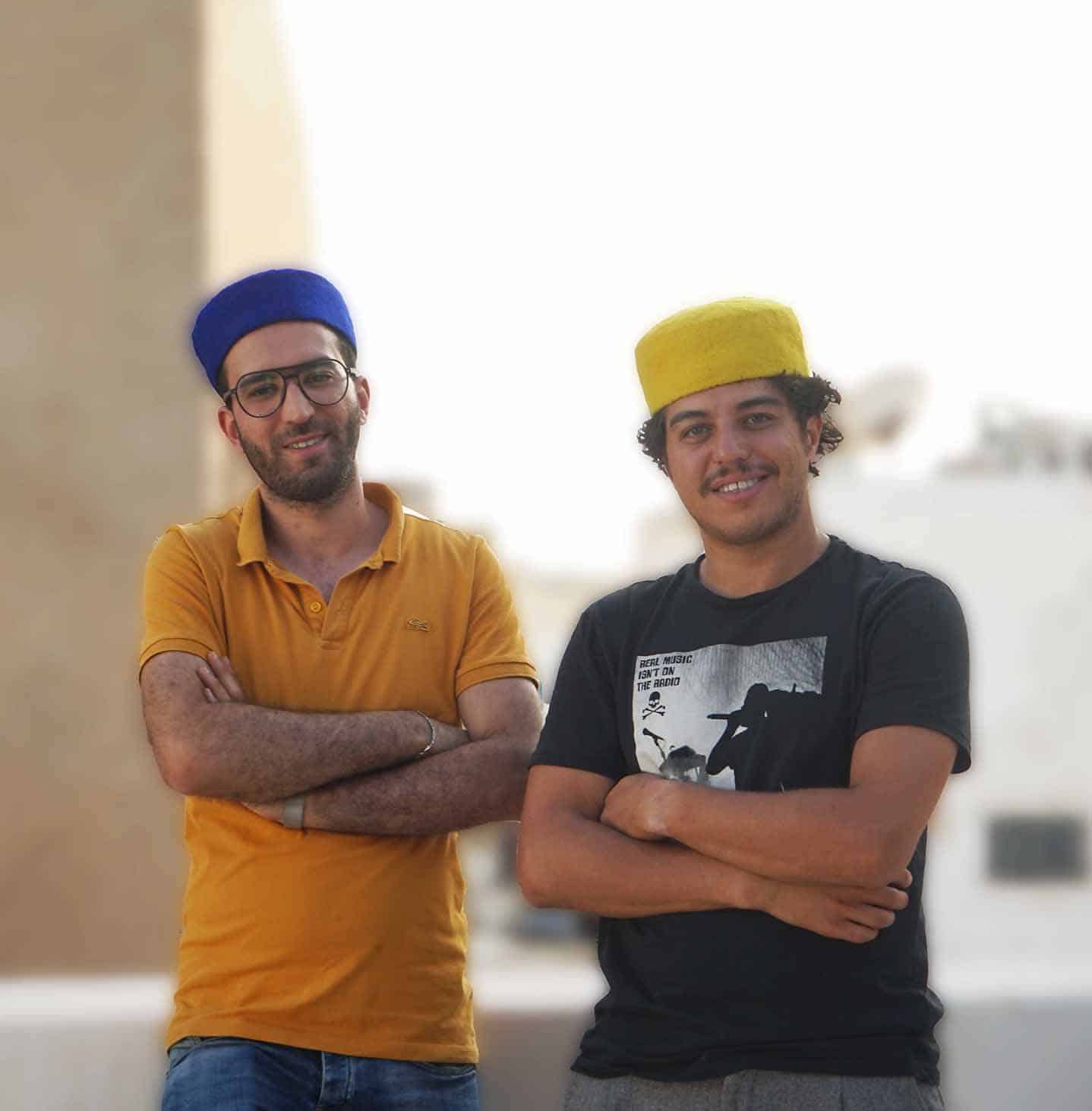 Chéchia Tunisienne Jaune Avec Pompon En Laine