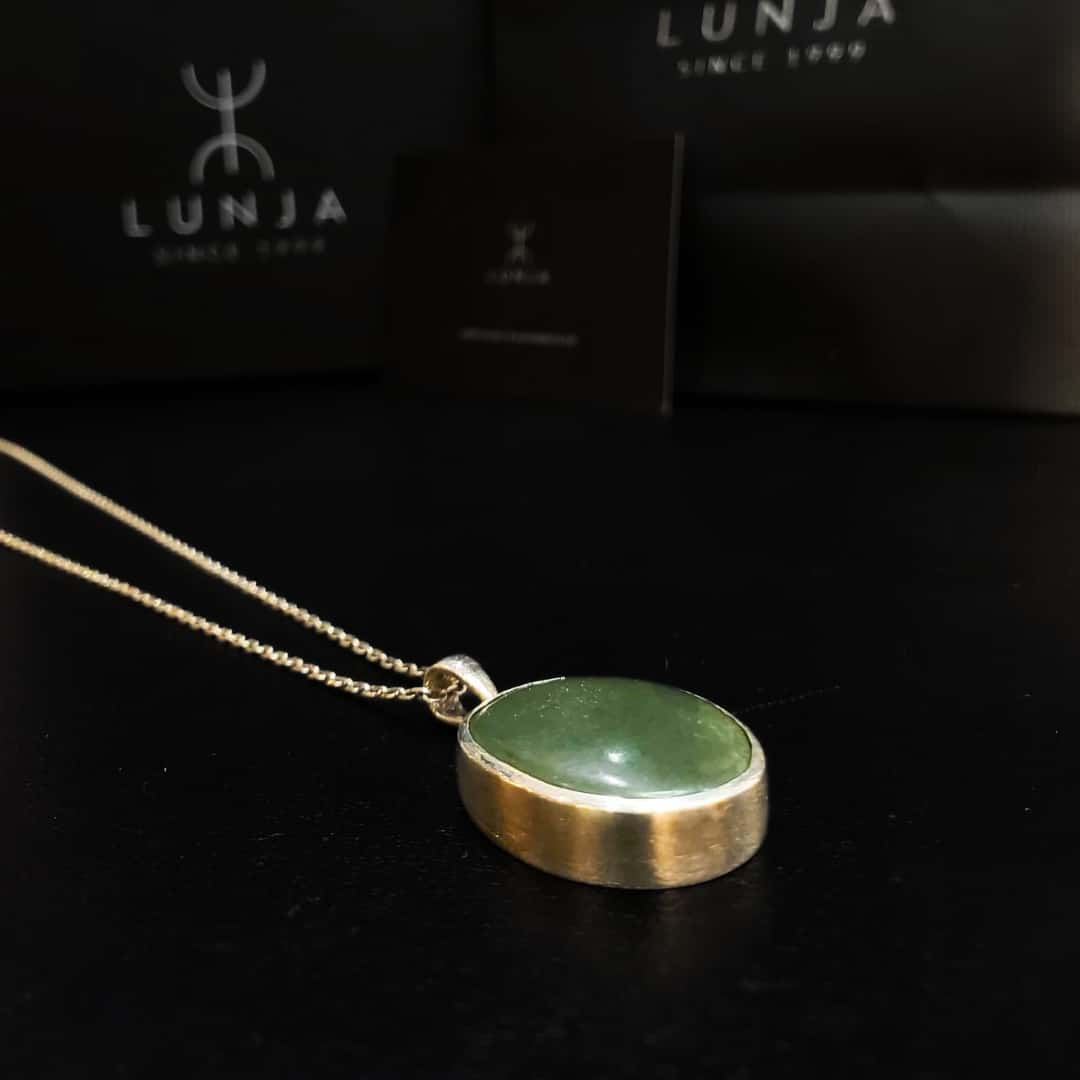 Collier Jade en argent 925 (45 cm)