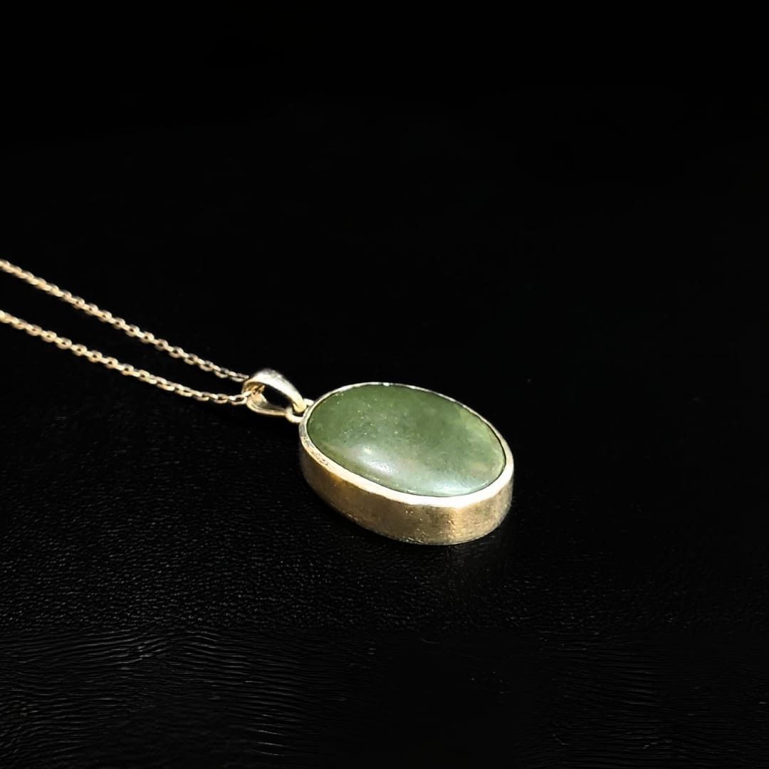 Collier Jade en argent 925 (45 cm)