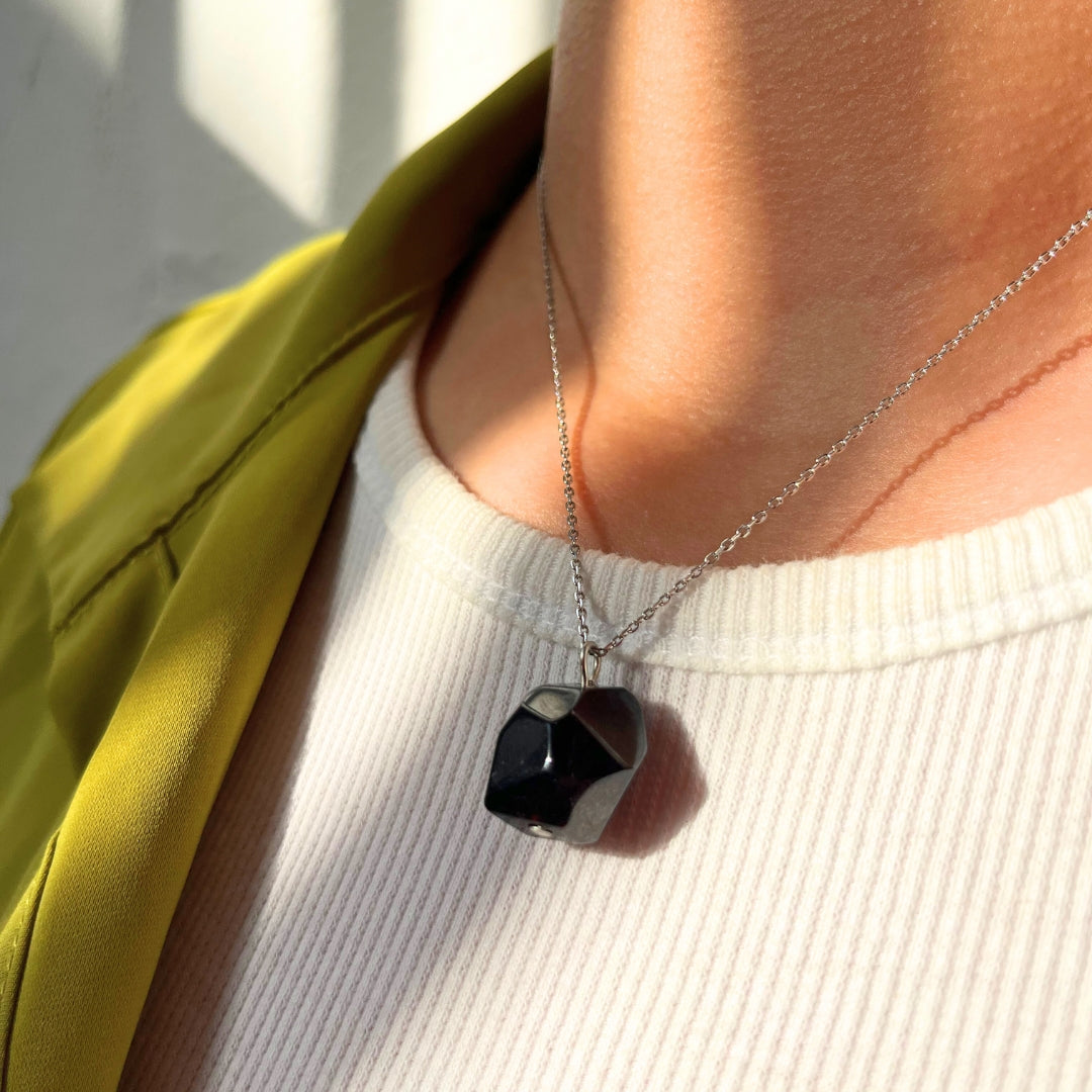 Collier en argent 925 avec grenat