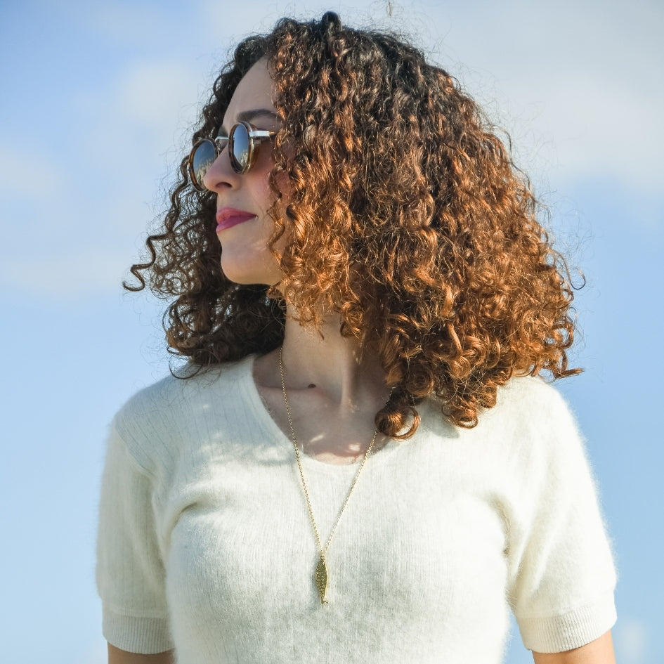 Collier inoxydable unisexe fait main motif poissant traditionnel