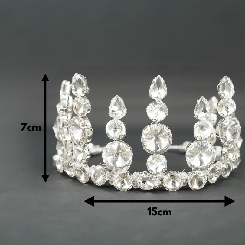 White color wedding crown, moon tiara, pearl and crystal wedding tiara, bridal tiara, pearl wedding headpiece, pearl wedding tiara, crystal wedding crown