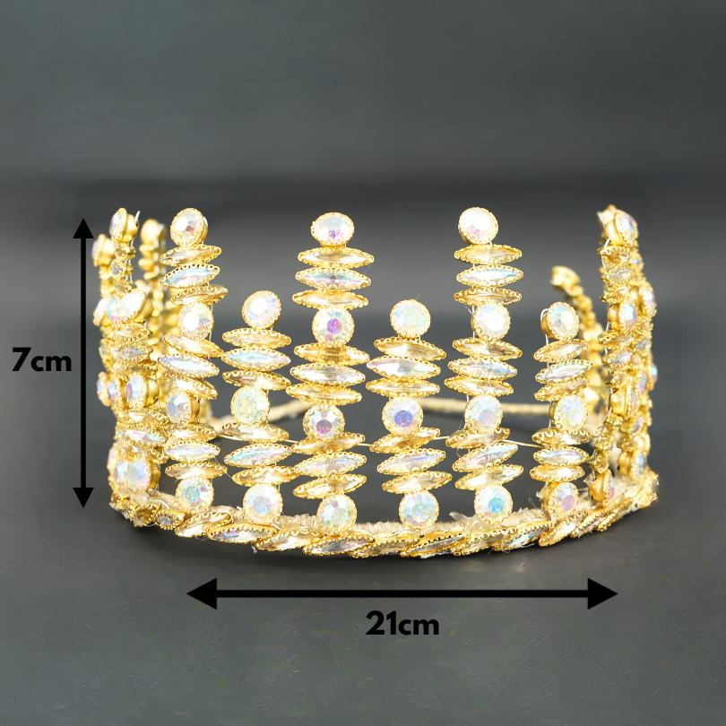 Couronne de mariage couleur dorée, Couronne dorée de mariage à pointes Couronne de rayons de soleil Couronne de cheveux