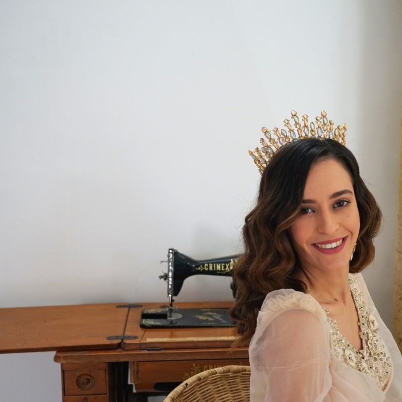 تاج زفاف ذهبي عتيق، تاج زفاف من اللؤلؤ، تاج زفاف من ورق الذهب العتيق، تاج ذهبي مصنوع يدويًا