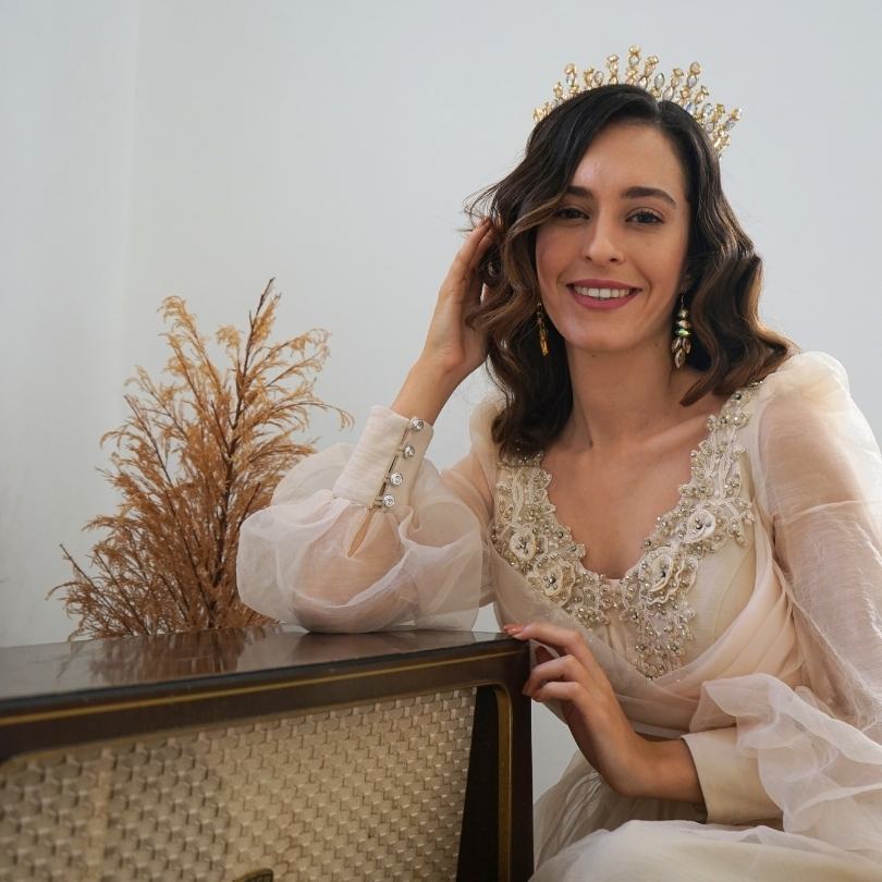 تاج زفاف ذهبي عتيق، تاج زفاف من اللؤلؤ، تاج زفاف من ورق الذهب العتيق، تاج ذهبي مصنوع يدويًا