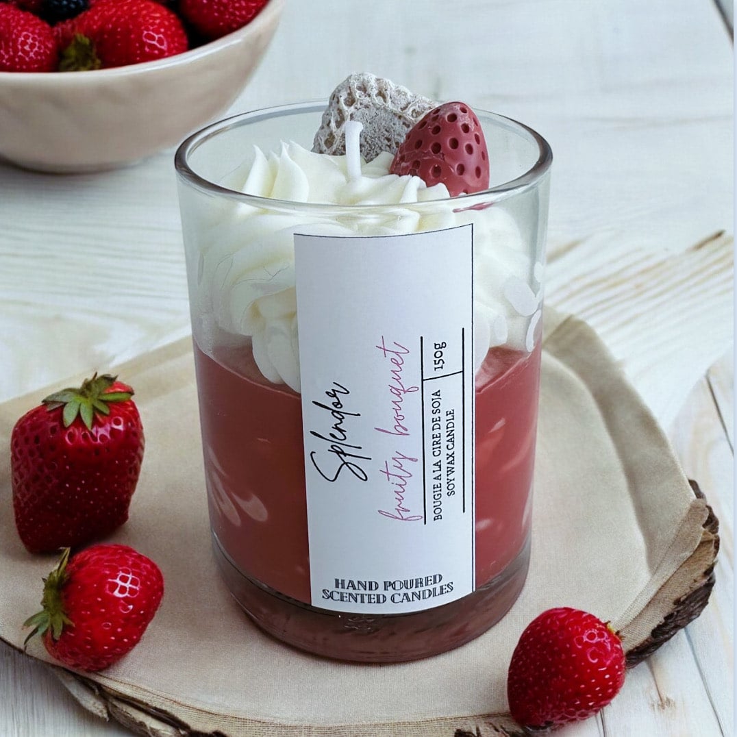 scented candle "fruity bouquet" with soy wax