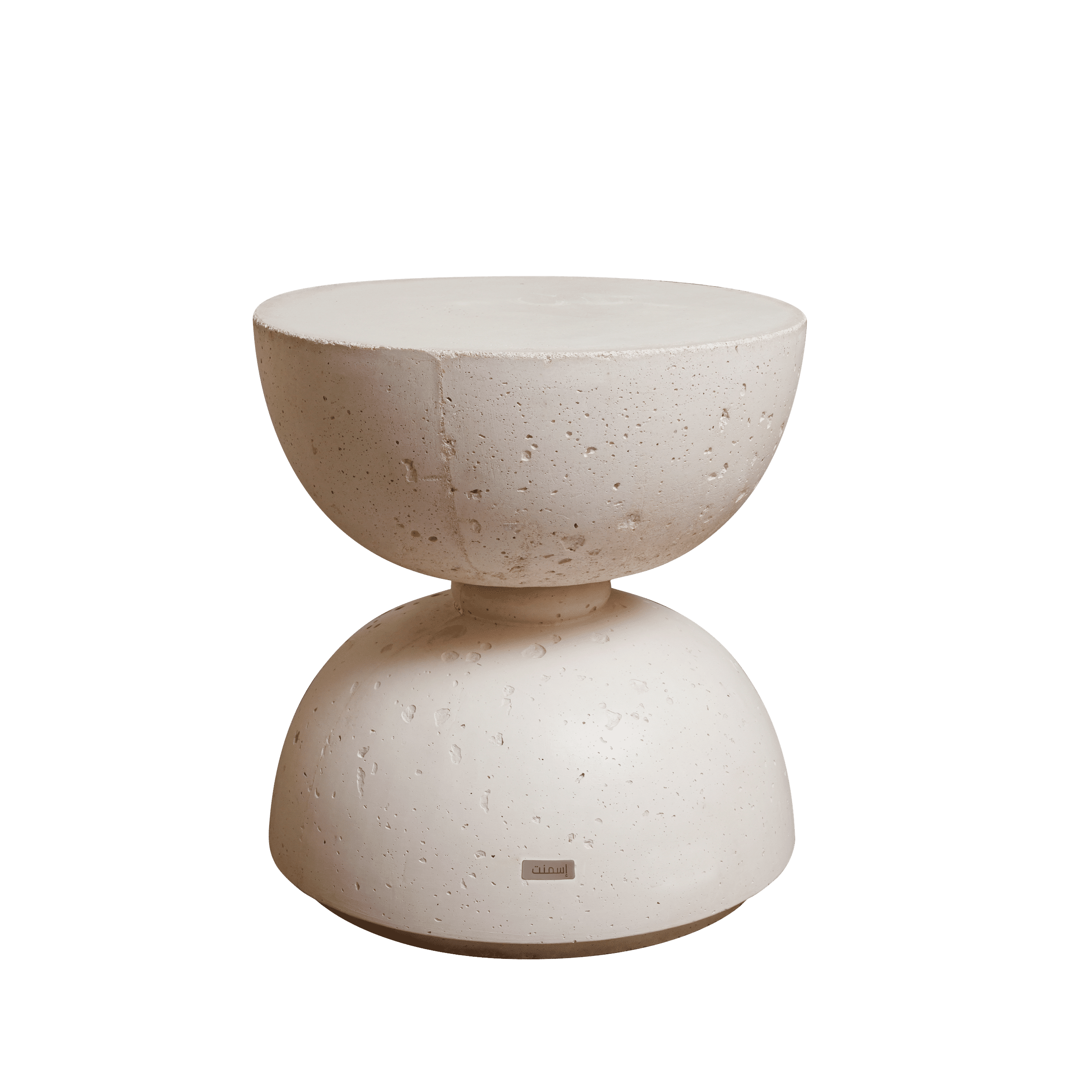 Table d'appoint Grenat en béton avec deux mi-sphères (40 × 45 cm)