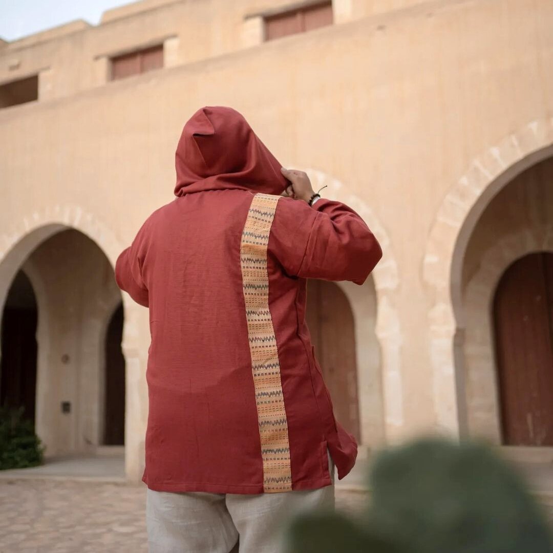 Dengri Tunisien Berbère Rouge - artisanat Tunisien fait main | ILEYCOM