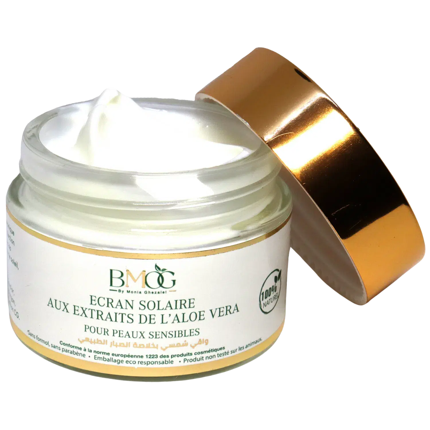 écran solaire aloe vera hydratant anti-âge et résistant à l'eau