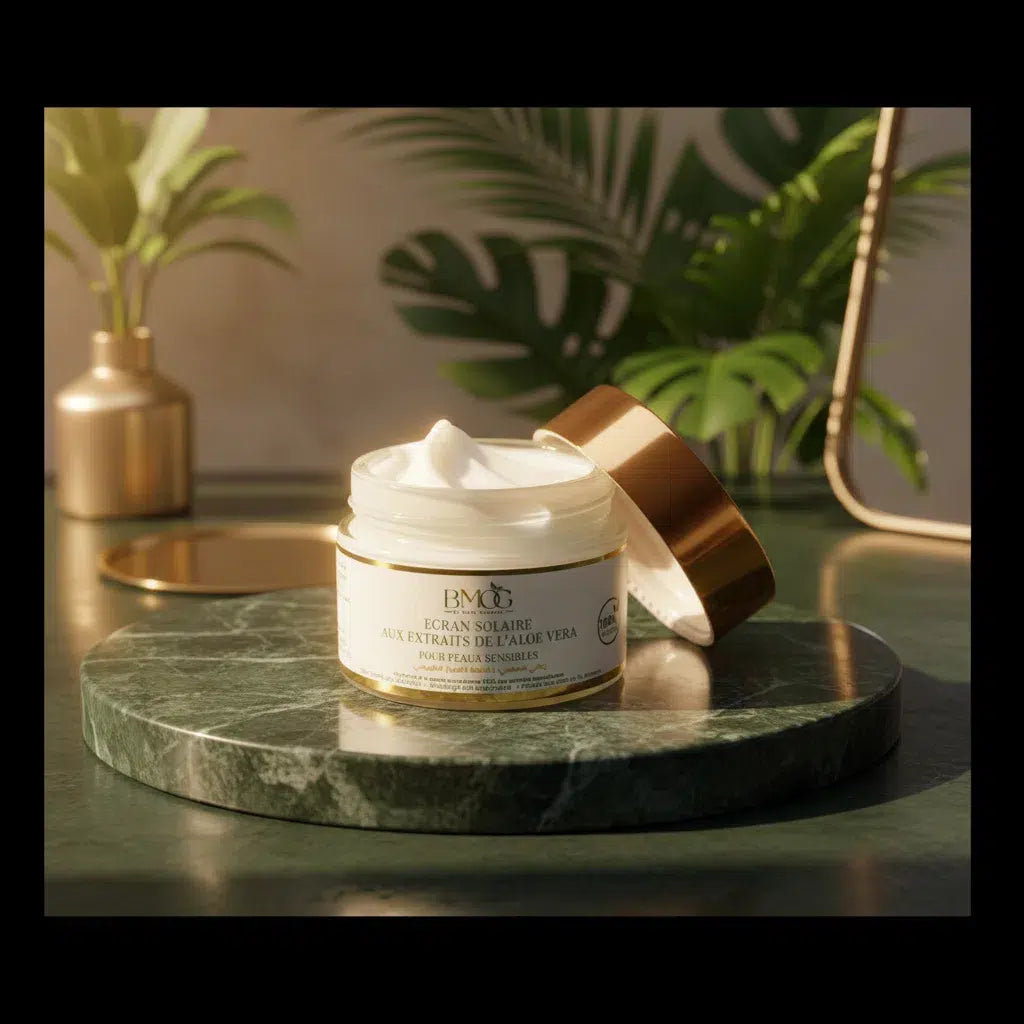 écran solaire aloe vera hydratant anti-âge et résistant à l'eau