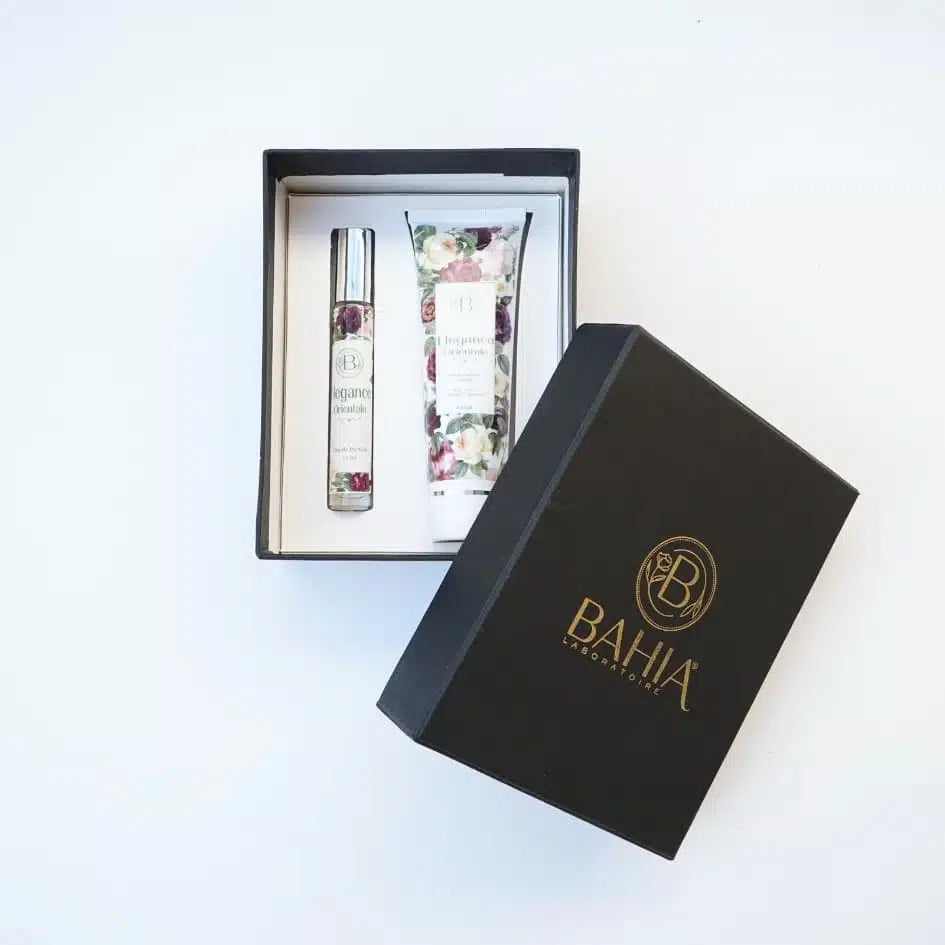 Pack cadeau parfum et lotion hydratante avec notes florales et orientales