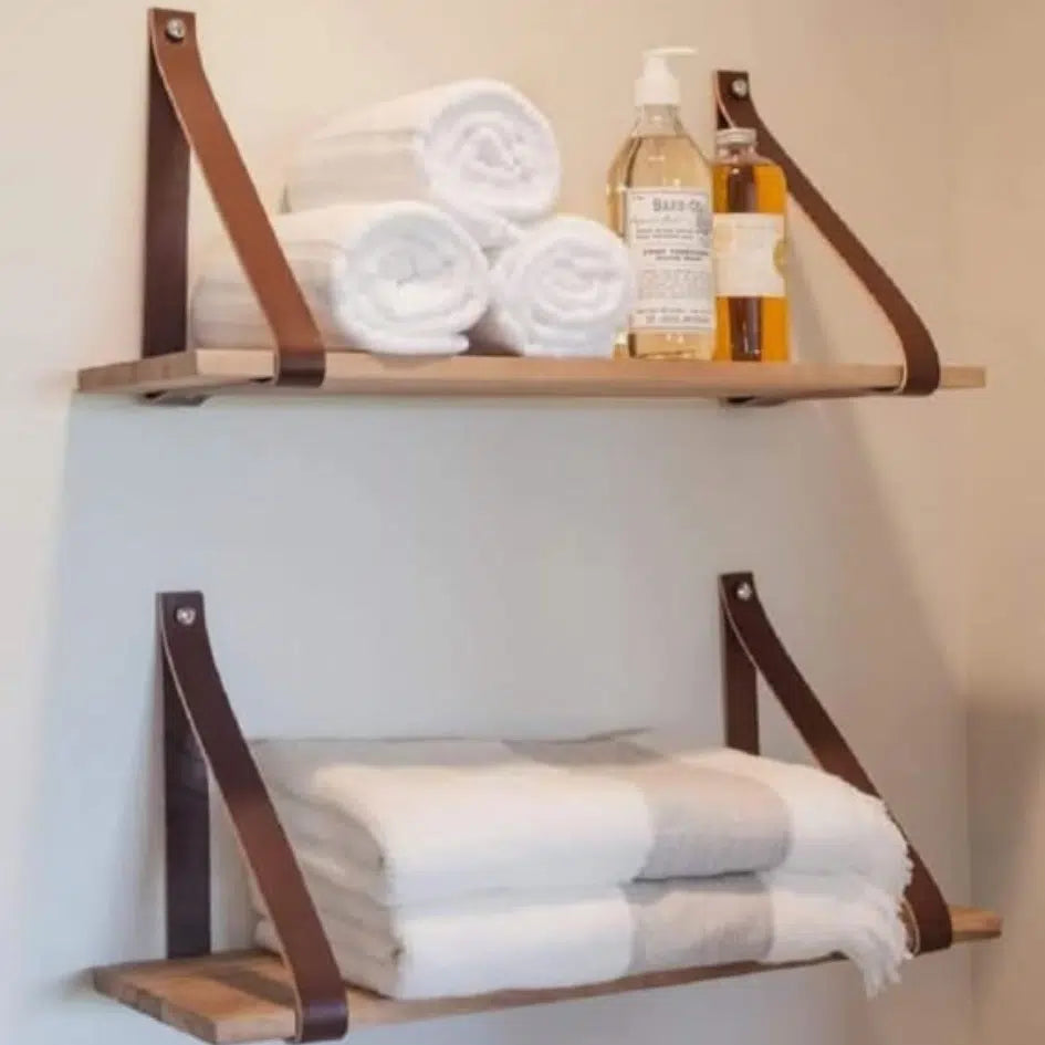 étagère murale design en cuir pour un intérieur chic et tendance