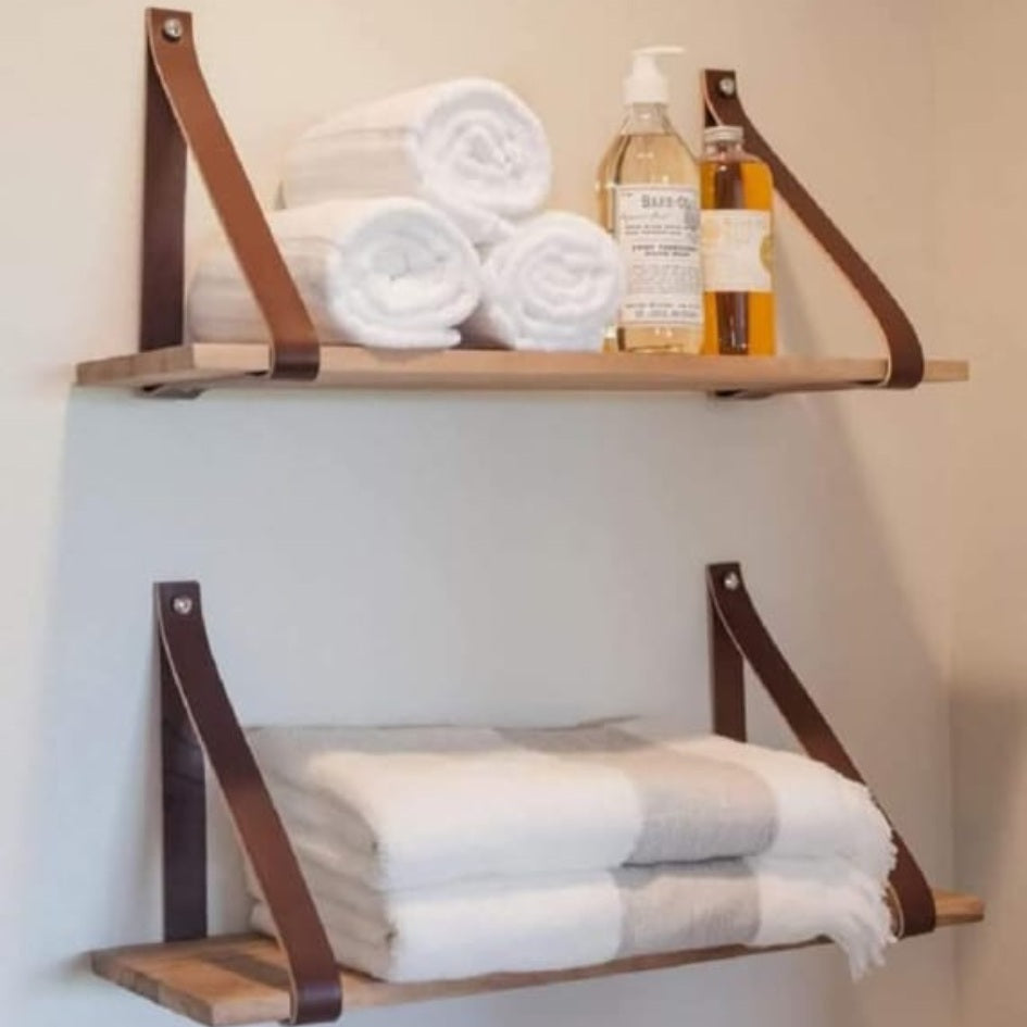 étagère murale design en cuir pour un intérieur chic et tendance