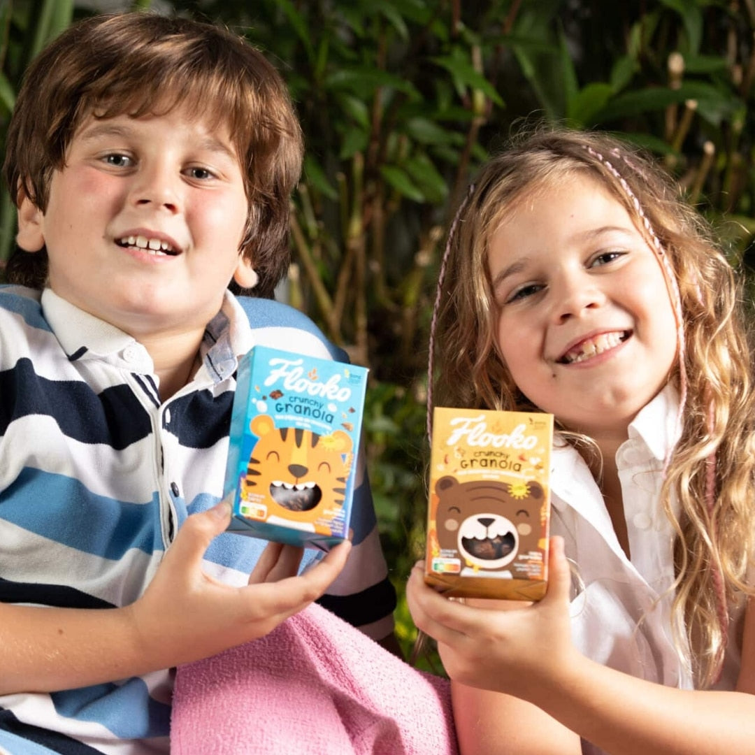 Granola Crunchy - Paquet de 6 (3 paquets de 35g au chocolat au lait et 3 paquets de 35g aux amandes caramélisées au miel)