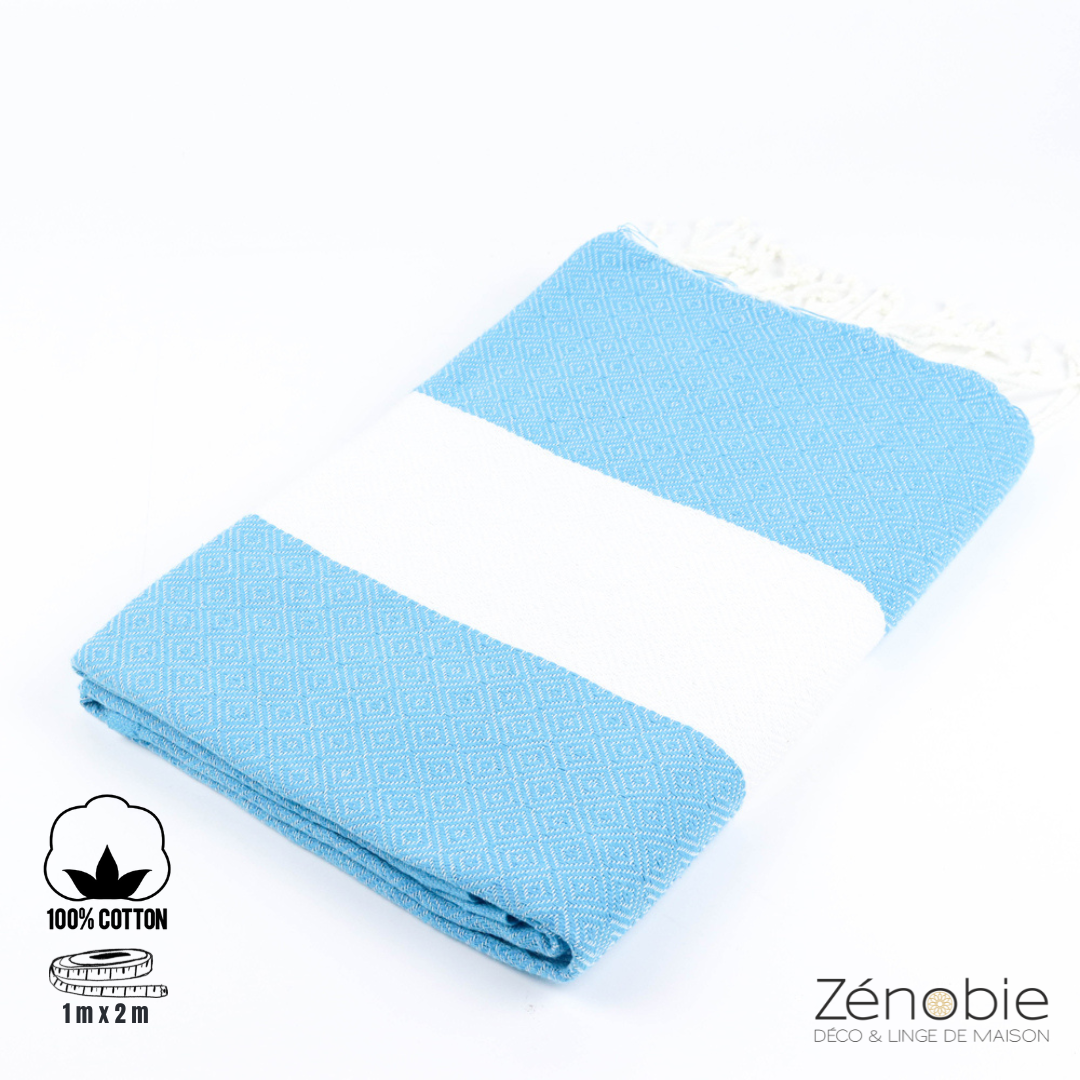 Fouta coton Diamant 100% naturel : Élégance et confort assurés