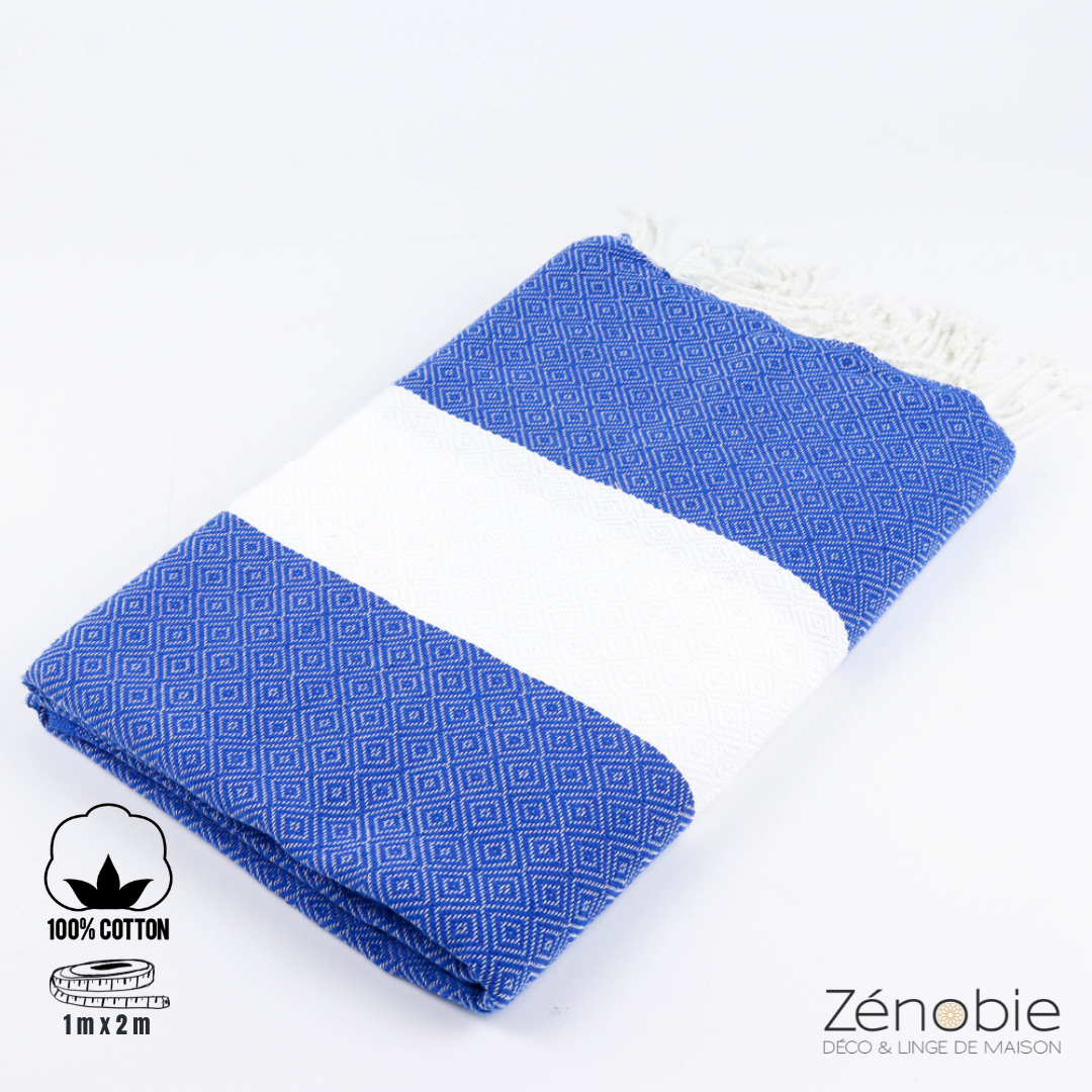 Fouta coton Diamant 100% naturel : Élégance et confort assurés