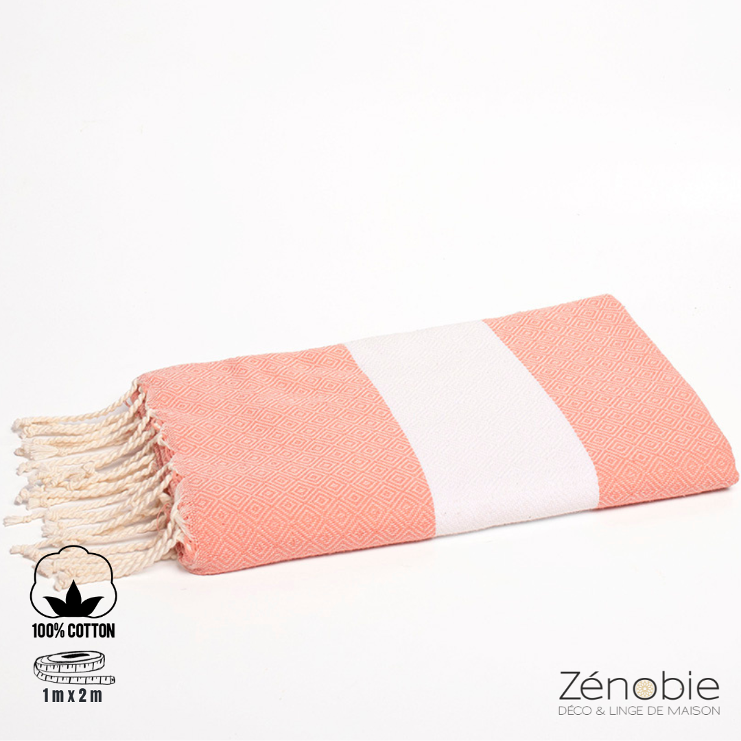 Fouta coton Diamant 100% naturel : Élégance et confort assurés