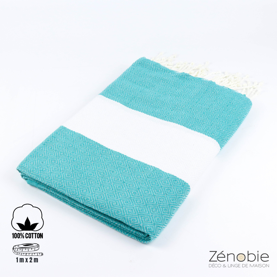 Fouta coton Diamant 100% naturel : Élégance et confort assurés