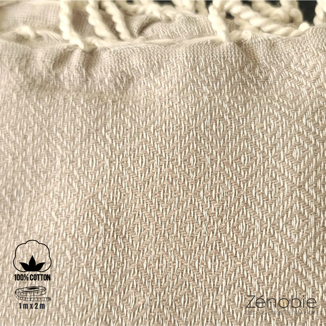 Fouta coton Diamant 100% naturel : Élégance et confort assurés