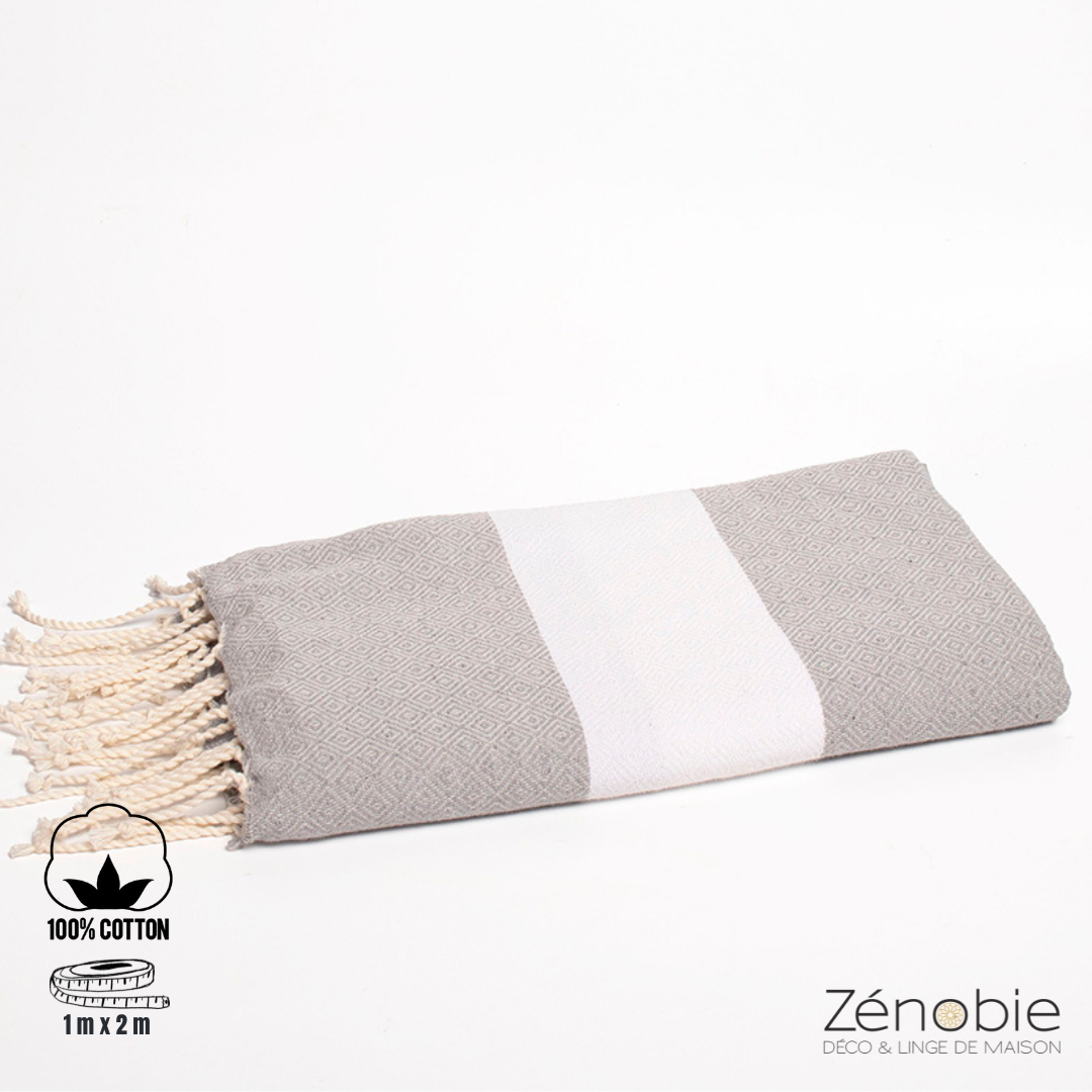 Fouta coton Diamant 100% naturel : Élégance et confort assurés