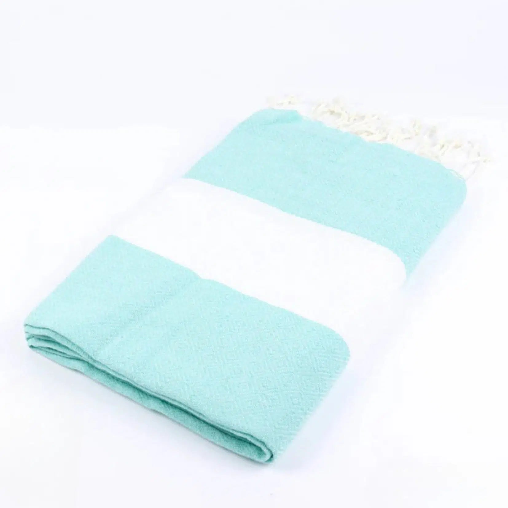 Fouta coton Diamant bleu ciel