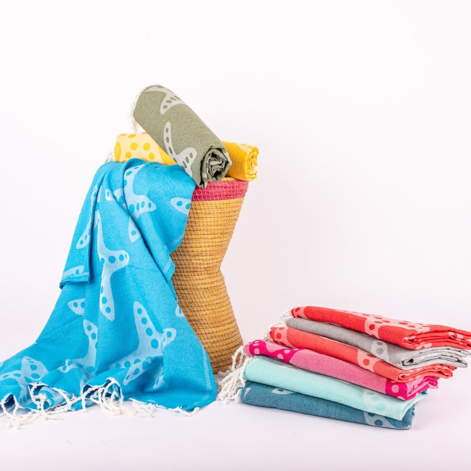 Fouta originale avec imprimé étoile