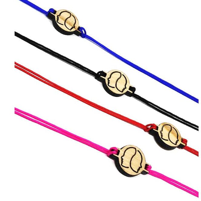 Gemini Horoscope Bracelet – Solid Wood Pendant