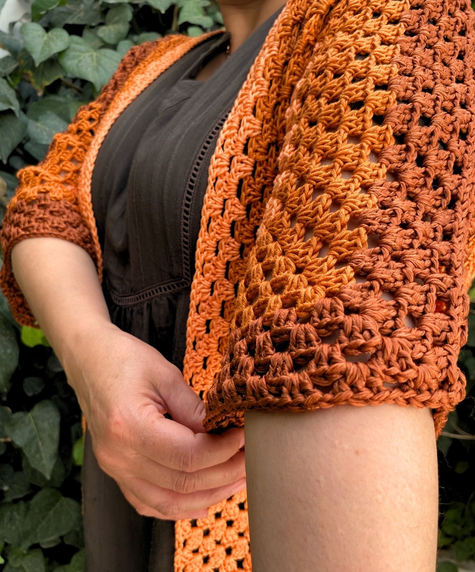 Gilet Orange en Crochet