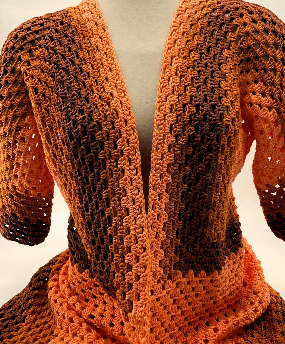 Gilet Orange en Crochet