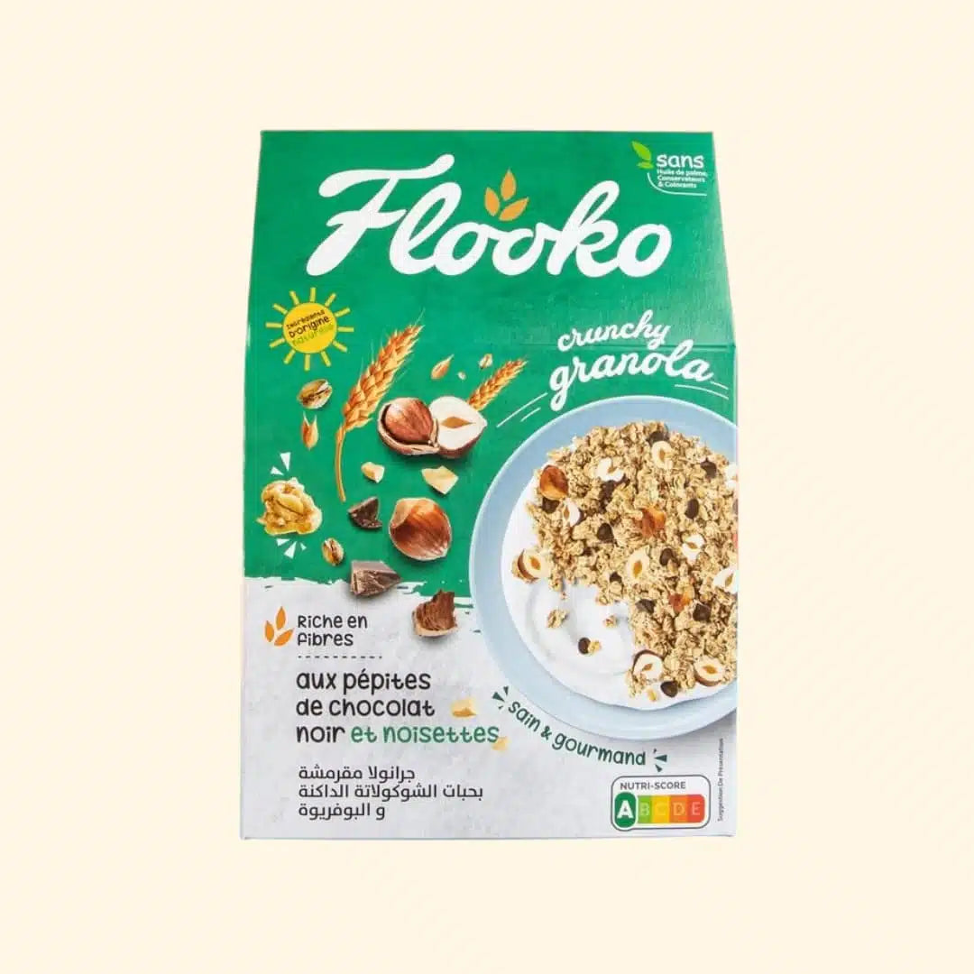 Granola crunchy au chocolat et Aux noisettes grillées