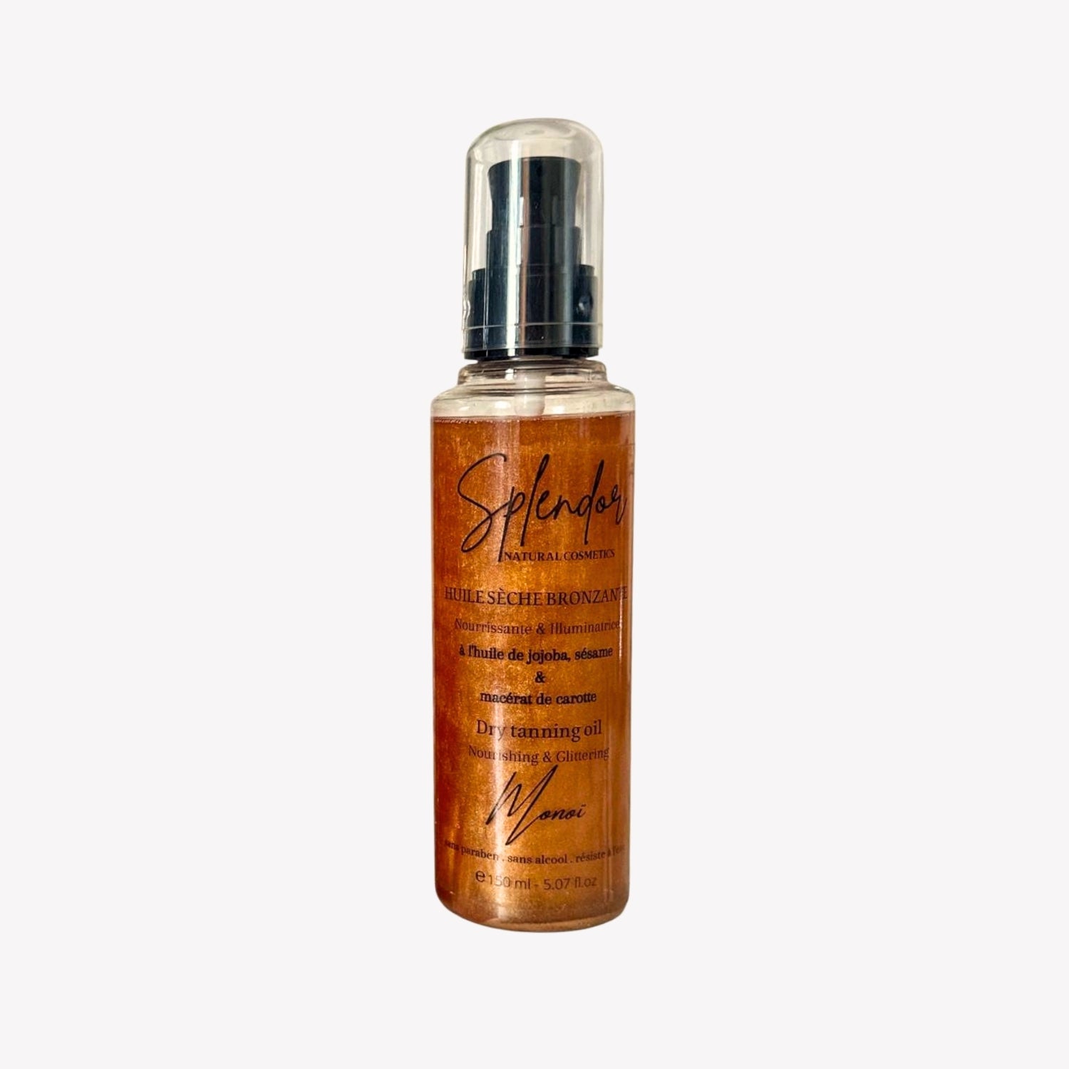 Huile sèche paillété bronzonte à base du Monoï