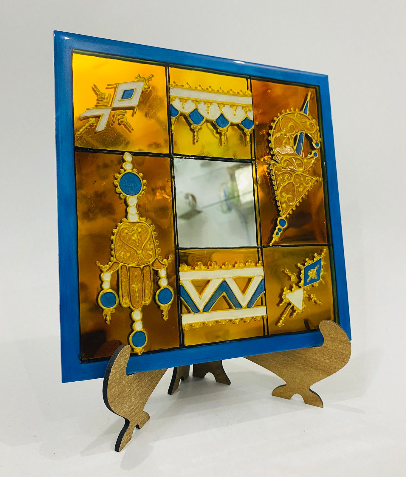 Box Miroir Décoratif 20 cm - Élégance Artisanale Unique