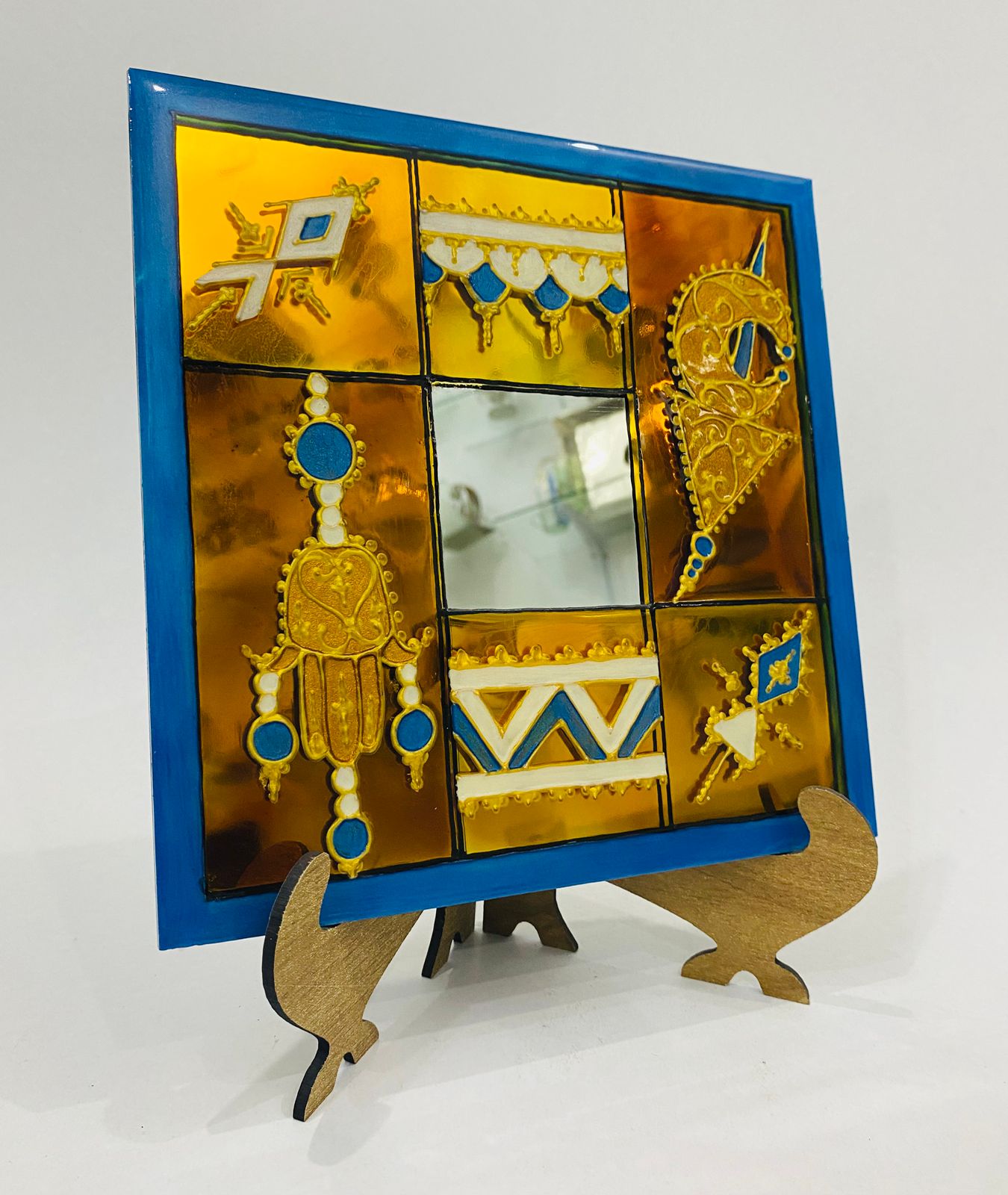 Box Miroir Décoratif 20 cm - Élégance Artisanale Unique