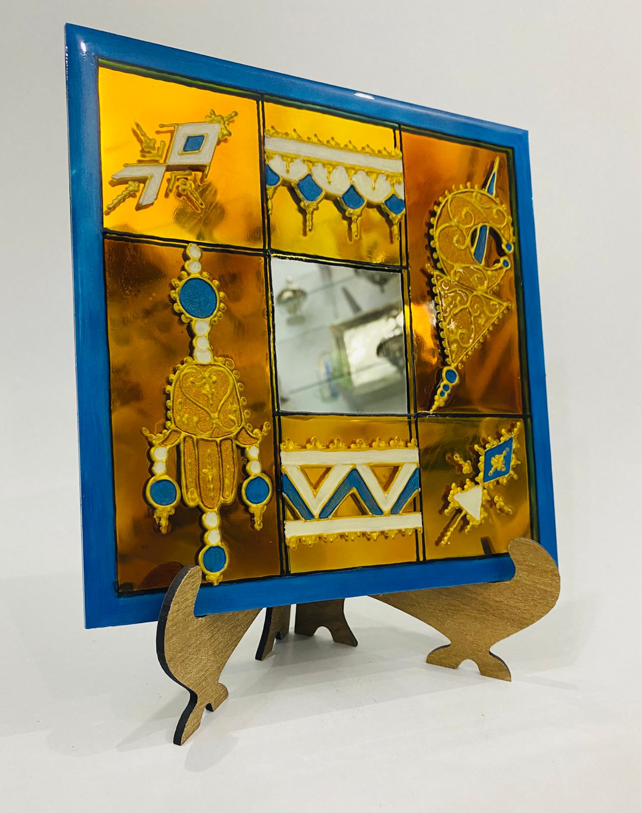 Box Miroir Décoratif 20 cm - Élégance Artisanale Unique