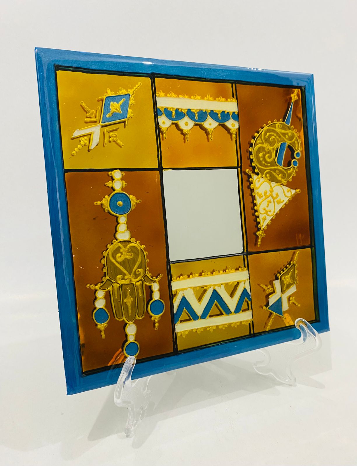 Box Miroir Décoratif 20 cm - Élégance Artisanale Unique