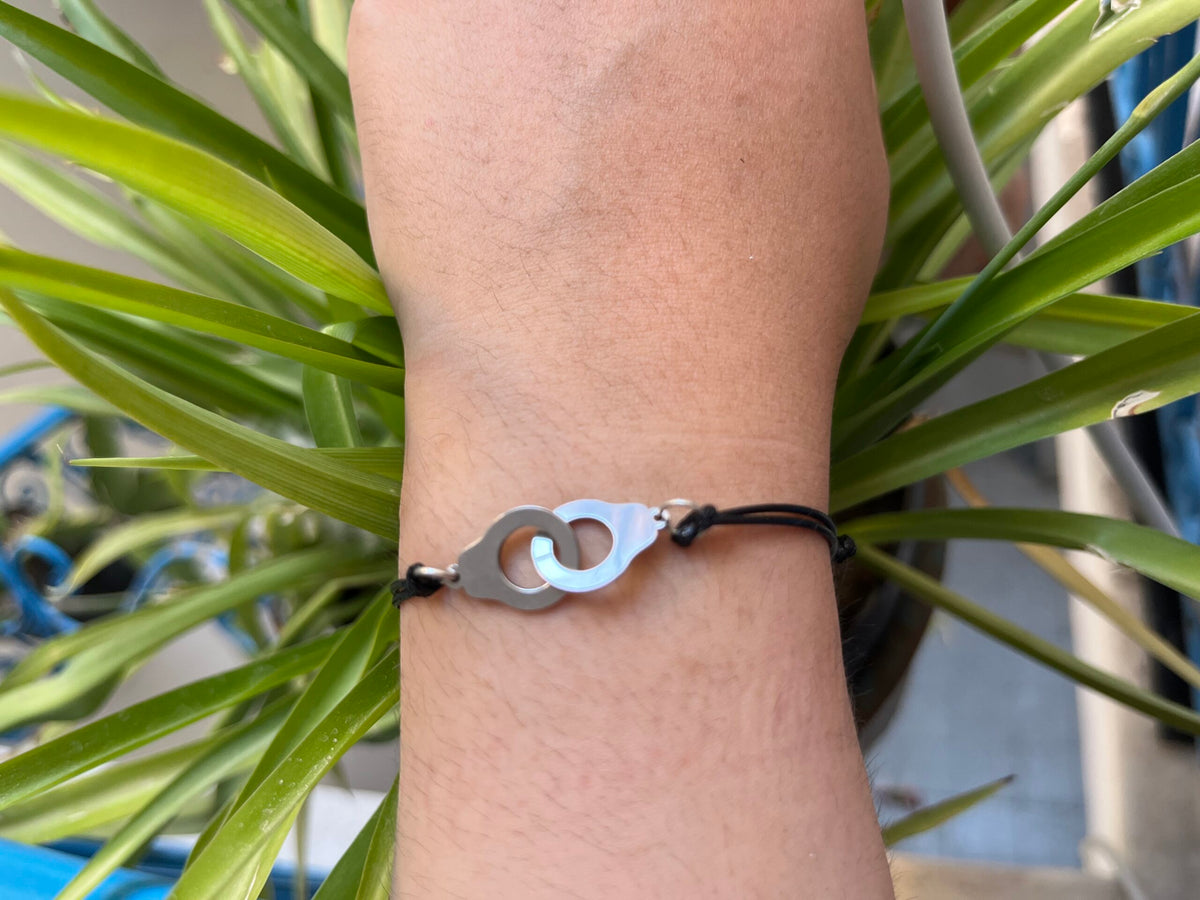 bracelet unisexe élégant en acier inoxydable fait main unique
