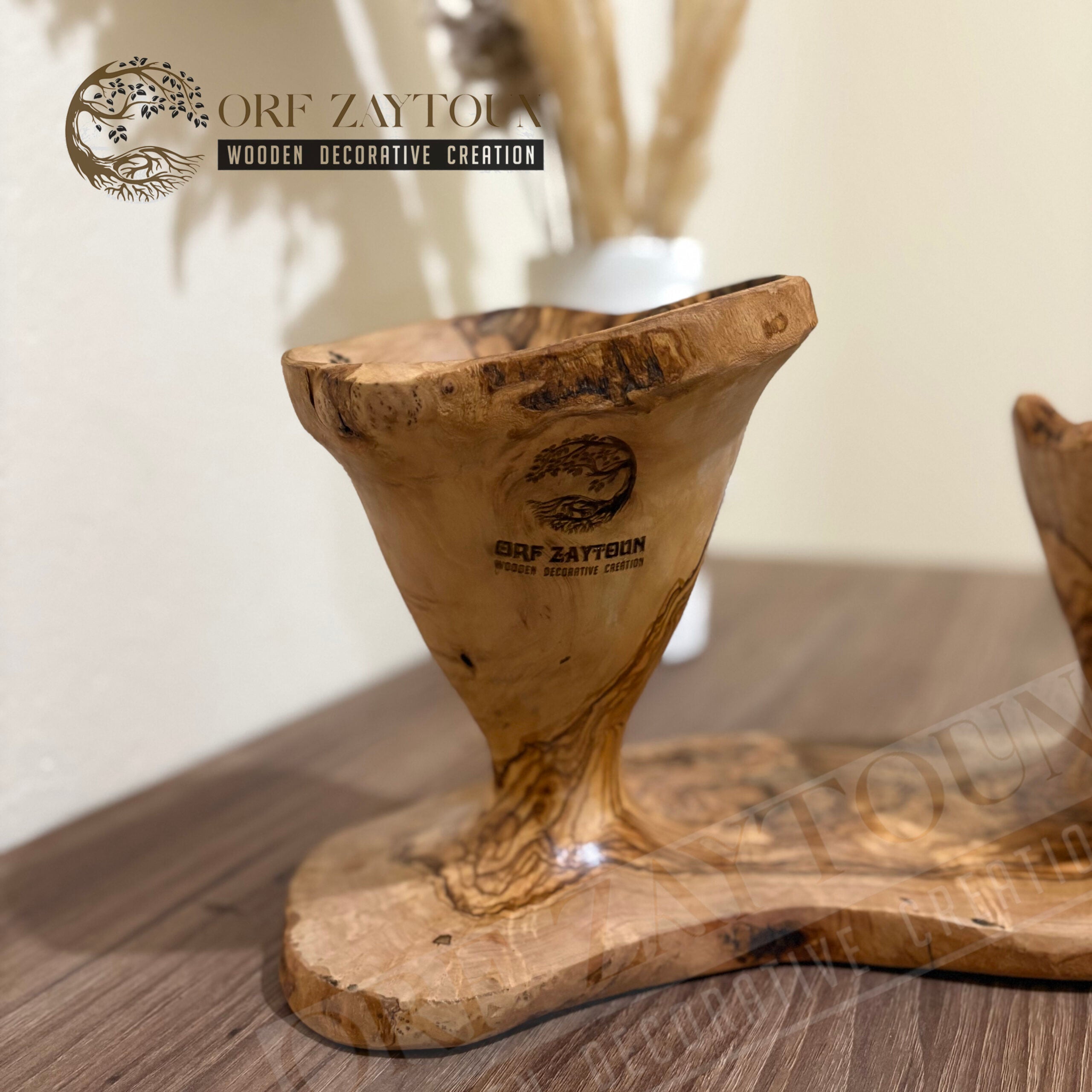 Pièce décorative en bois d’olivier