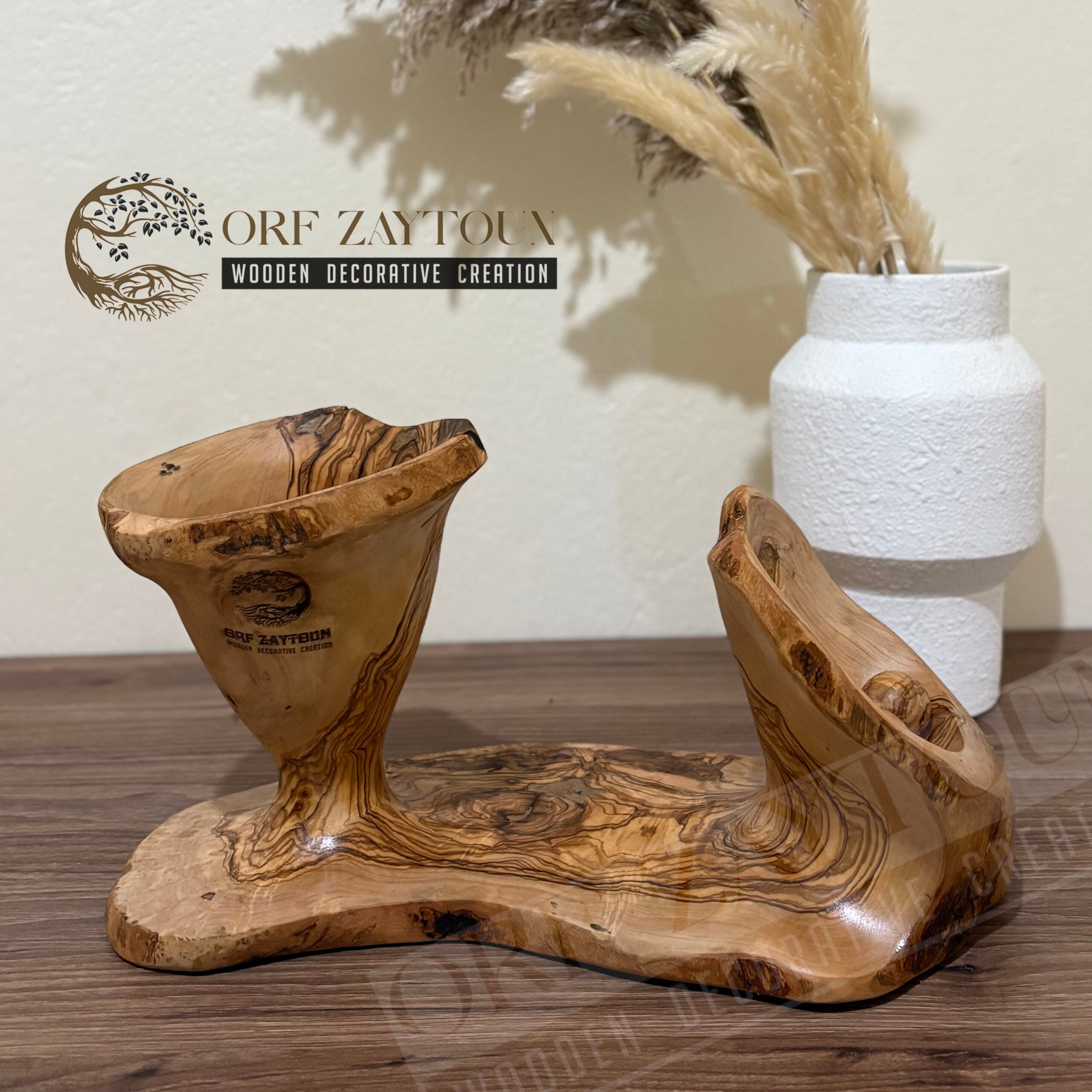 Pièce décorative en bois d’olivier